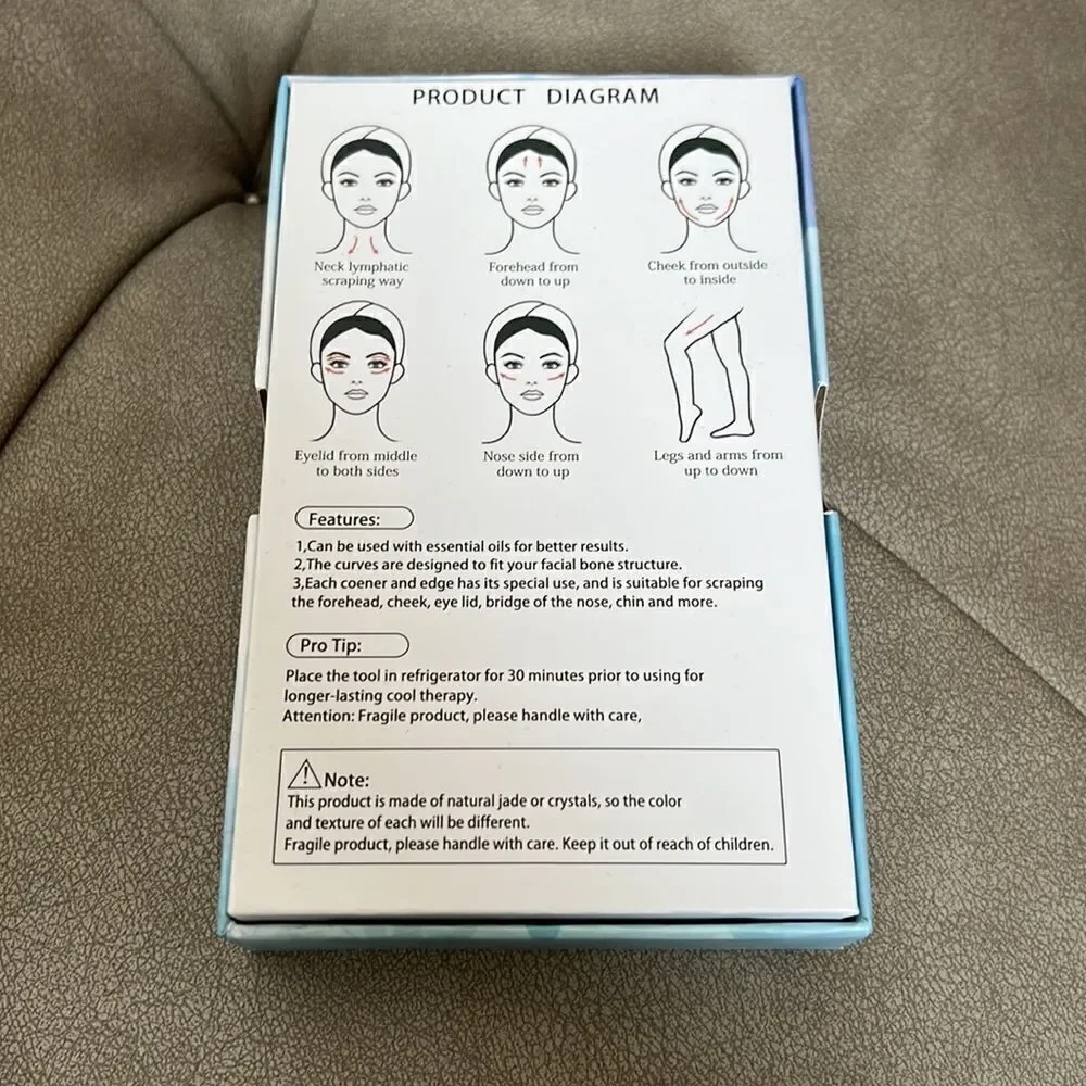 NEW WITH BOX STAINLESS STEEL GUA SHA rare GOLD